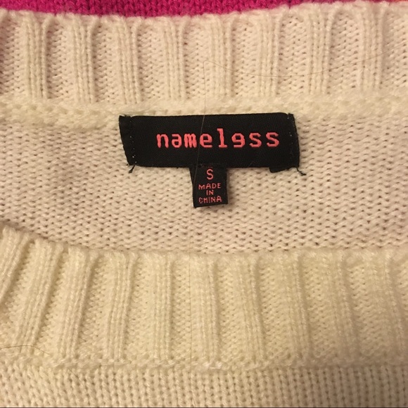 cream sweater w bright zig zags! - Picture 5 of 5